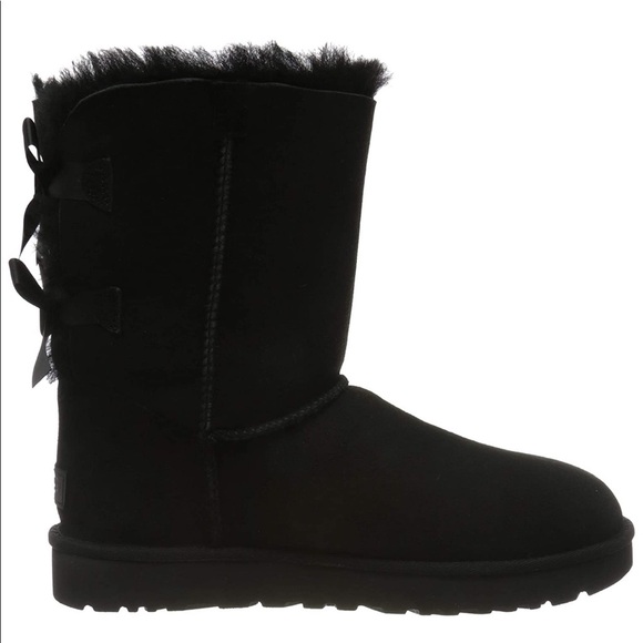 UGG Ladies Bailey Bow II Black Boot Size 6 - Picture 6 of 12